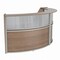 Linea Italia Reception Desk 49 in D X 46 in H, 10.3 ft W X Thermofused Laminate, Walnut, Clear ZUI316 - alternate 2